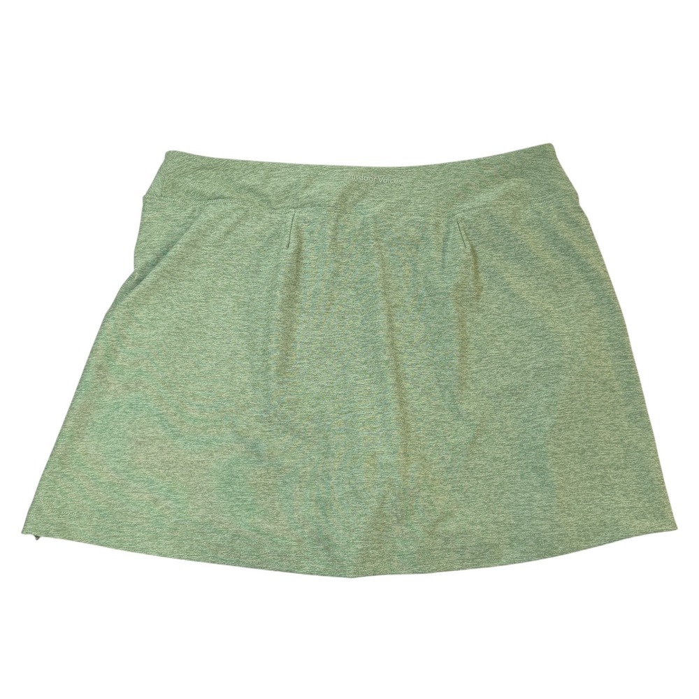 Outdoor Voices Court Skort Sage Green Heather Wrap Front Athletic Tennis Skirt L - Picture 3 of 10